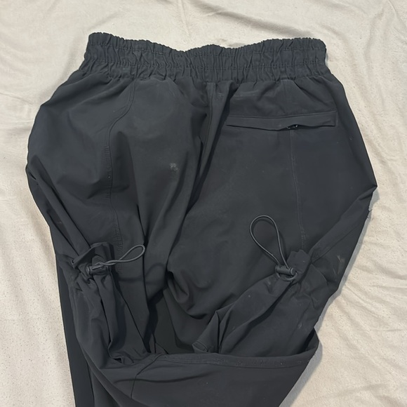Athleta Stay Fly Pant Black Baggy Cargo Zip Joggers - Picture 6 of 7